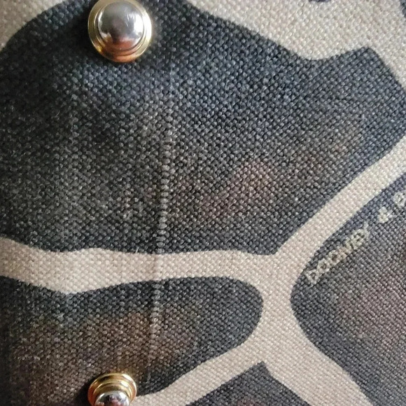 Vintage Dooney & Bourke African Safari Giraffe Shopper Tote Canvas & Leather - Picture 15 of 16